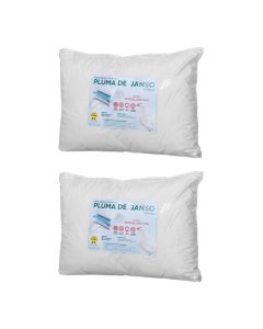 Kit 2 Travesseiros Pluma de Ganso 40x130 Antialergico - Celiflex