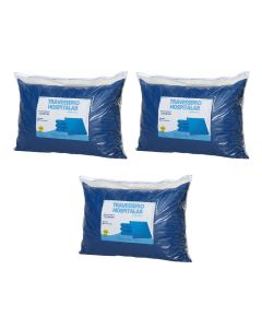 Kit 3 Travesseiro Hospitalar Pós Operatório Revestido em Napa Impermeável 60x40x10cm