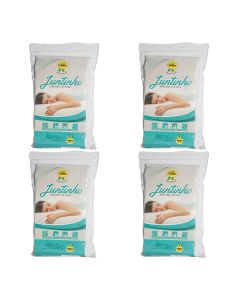 Kit 4 Fronhas para Travesseiro de Corpo Juntinho Revestida em Poliester Branco - Celiflex