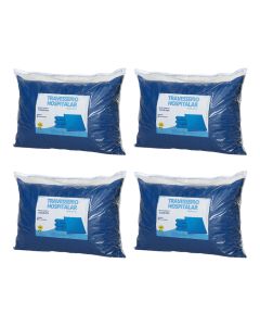 Kit 4 Travesseiro Hospitalar Pós Operatório Revestido em Napa Impermeável 60x40x10cm