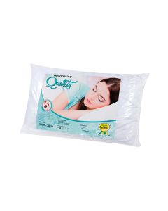 Travesseiro 50x70cm Quality Lavável em Poliéster Super Soft Branco - Celiflex